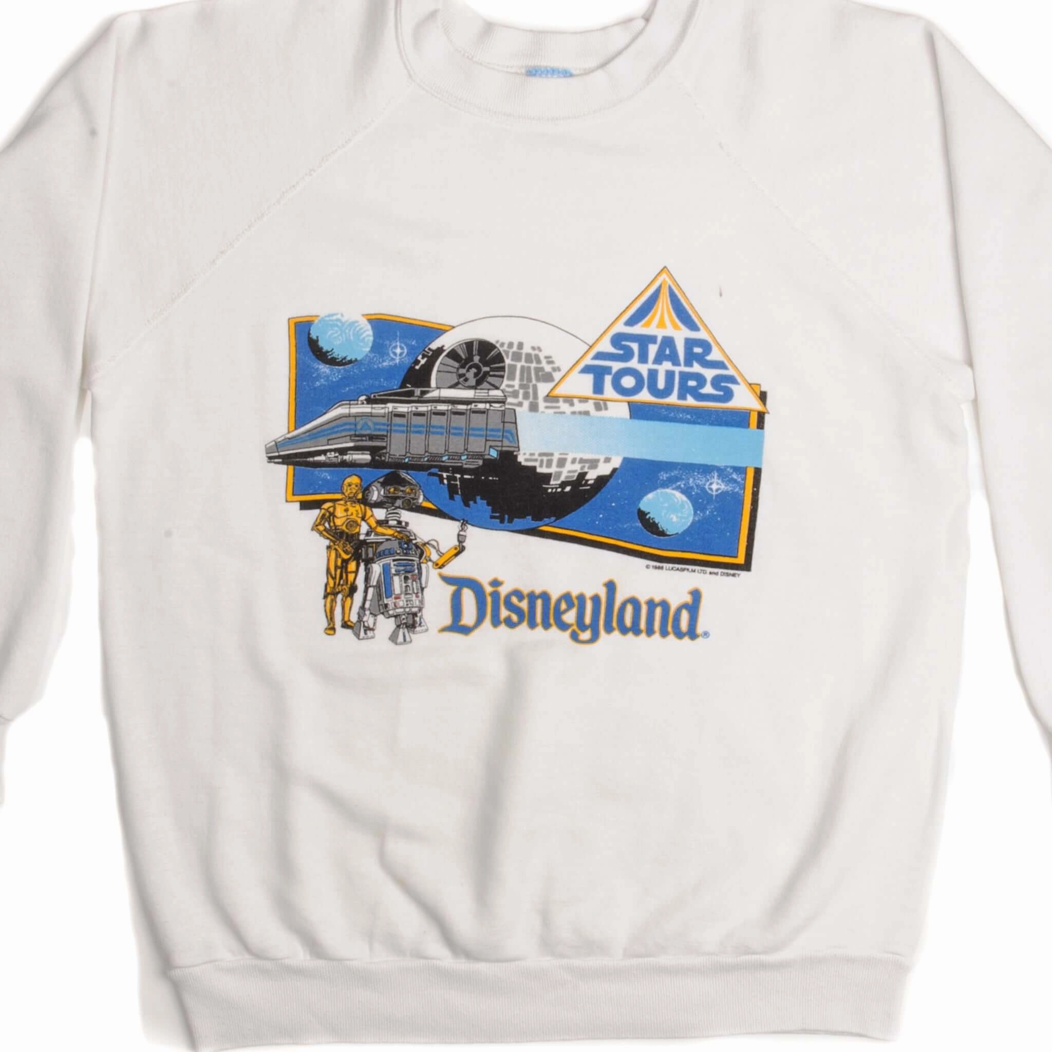 VINTAGE DISNEYLAND STAR TOURS SWEATSHIRT 1987 SIZE LARGE MADE IN USA product personalization