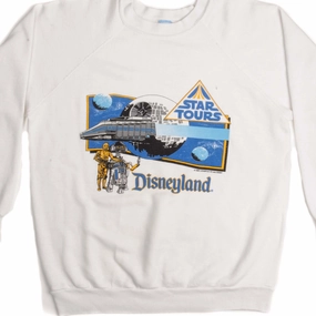 VINTAGE DISNEYLAND STAR TOURS SWEATSHIRT 1987 SIZE LARGE MADE IN USA product personalization