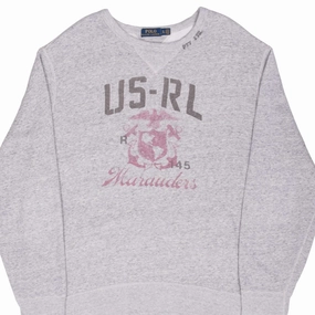 Convenient VINTAGE POLO RALPH LAUREN USRL USMC GREY SWEATSHIRT XL