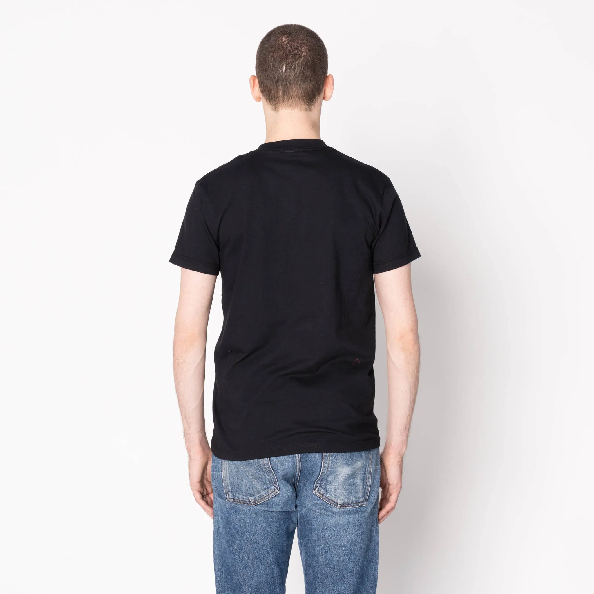 Essential Look polo neck Pocket Tee - Black - Kimono Scramble - Indigo