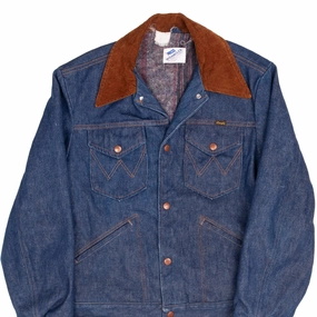 VINTAGE WRANGLER BLANKET LINED NO FAULT DENIM JACKET 1970S MEDIUM MADE IN USA kids