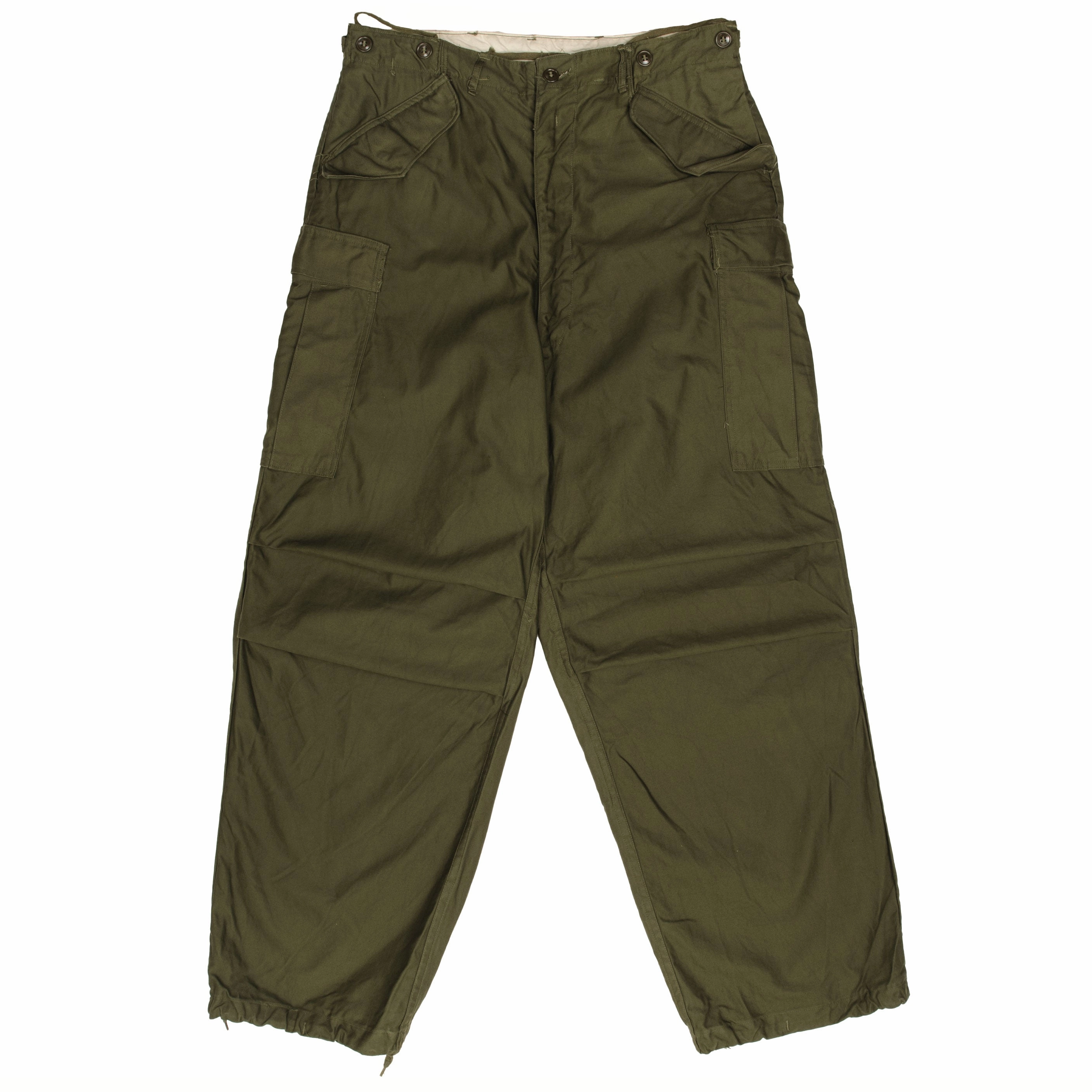 VINTAGE USMC FIELD TROUSERS PANTS M51 1952 KOREAN WAR LARGE REG W37 L32 NOS Flexible Layer Fit No Iron