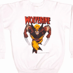VINTAGE MARVEL WOLVERINE SWEATSHIRT 1989 SIZE LARGE MADE IN USA Active Design Wrinkle-Resistant