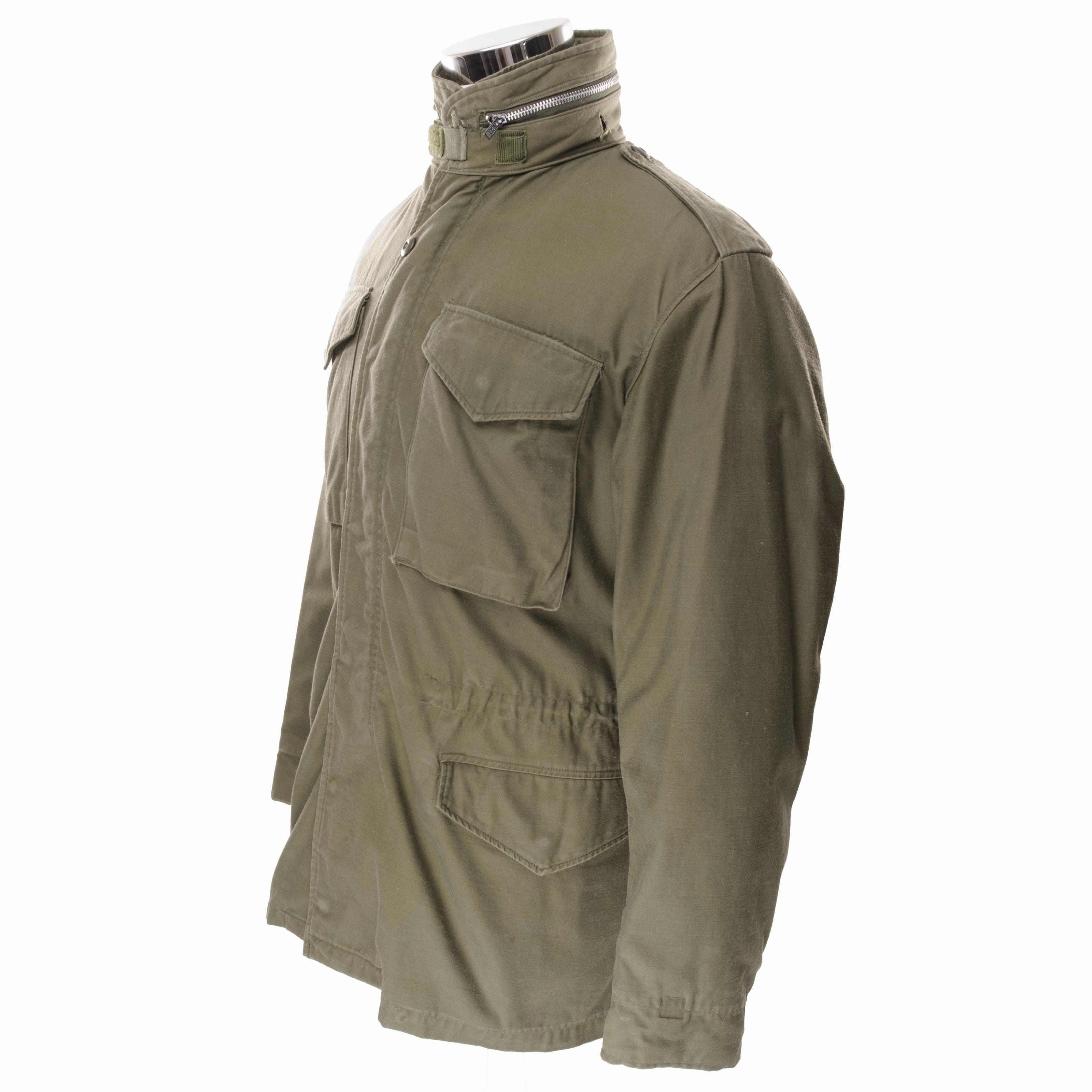 VINTAGE US ARMY M-1965 M65 1968 VIETNAM WAR FIELD JACKET SIZE SMALL LONG neutral - colored Potential