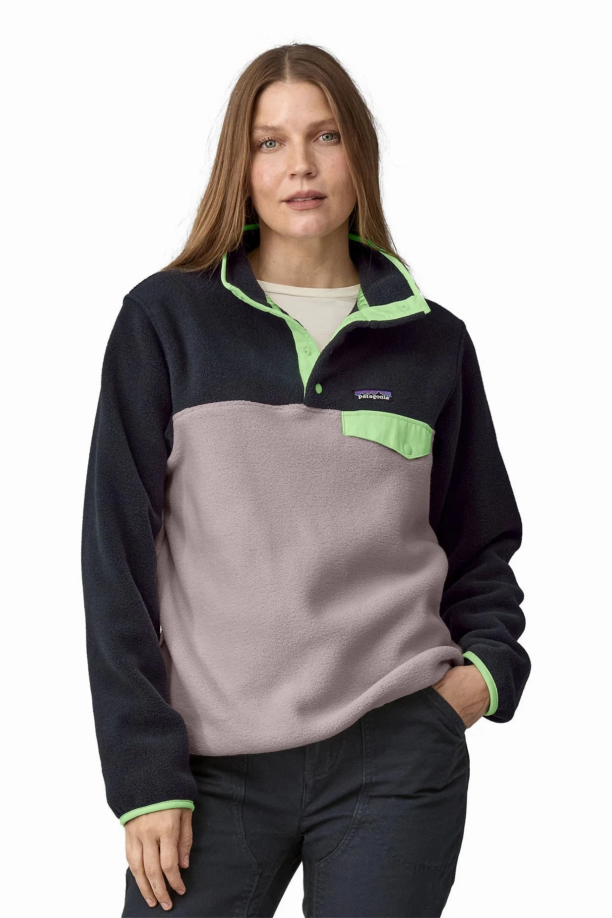 Lightweight Synchilla? Snap-T? Fleece Pullover Tie Layer Look