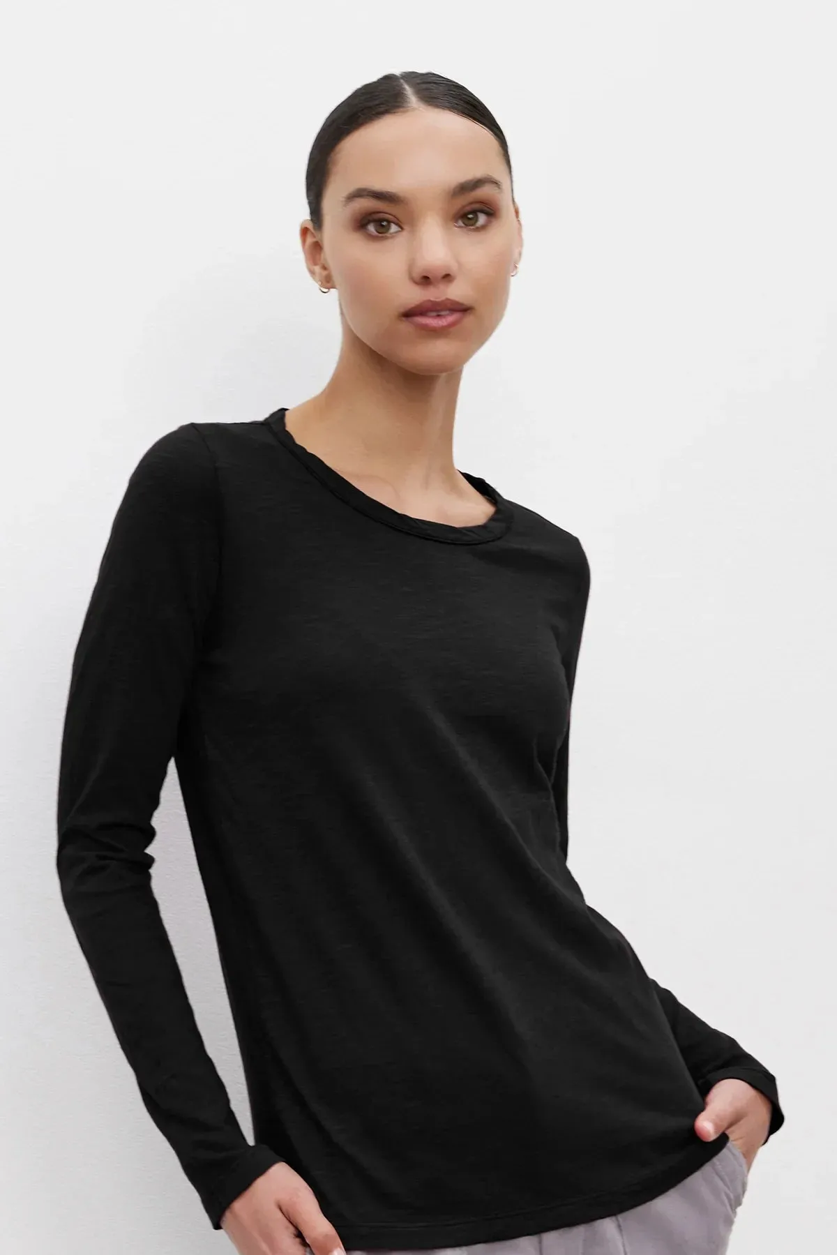 Perfect Fit Minimalist Layer Lizzie Original Slub Long Sleeve Tee