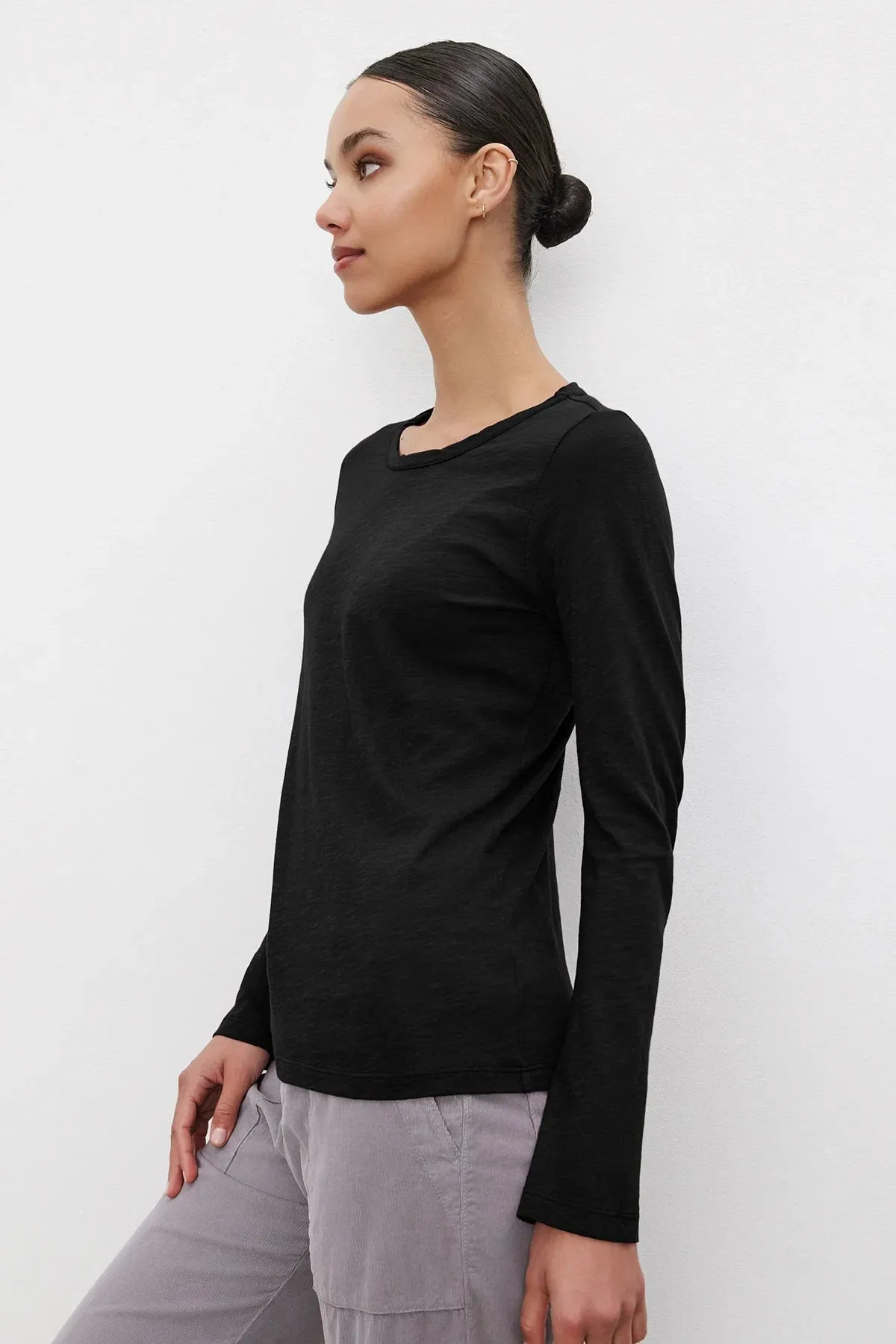 Fashionable Option Classic Smart Lizzie Original Slub Long Sleeve Tee