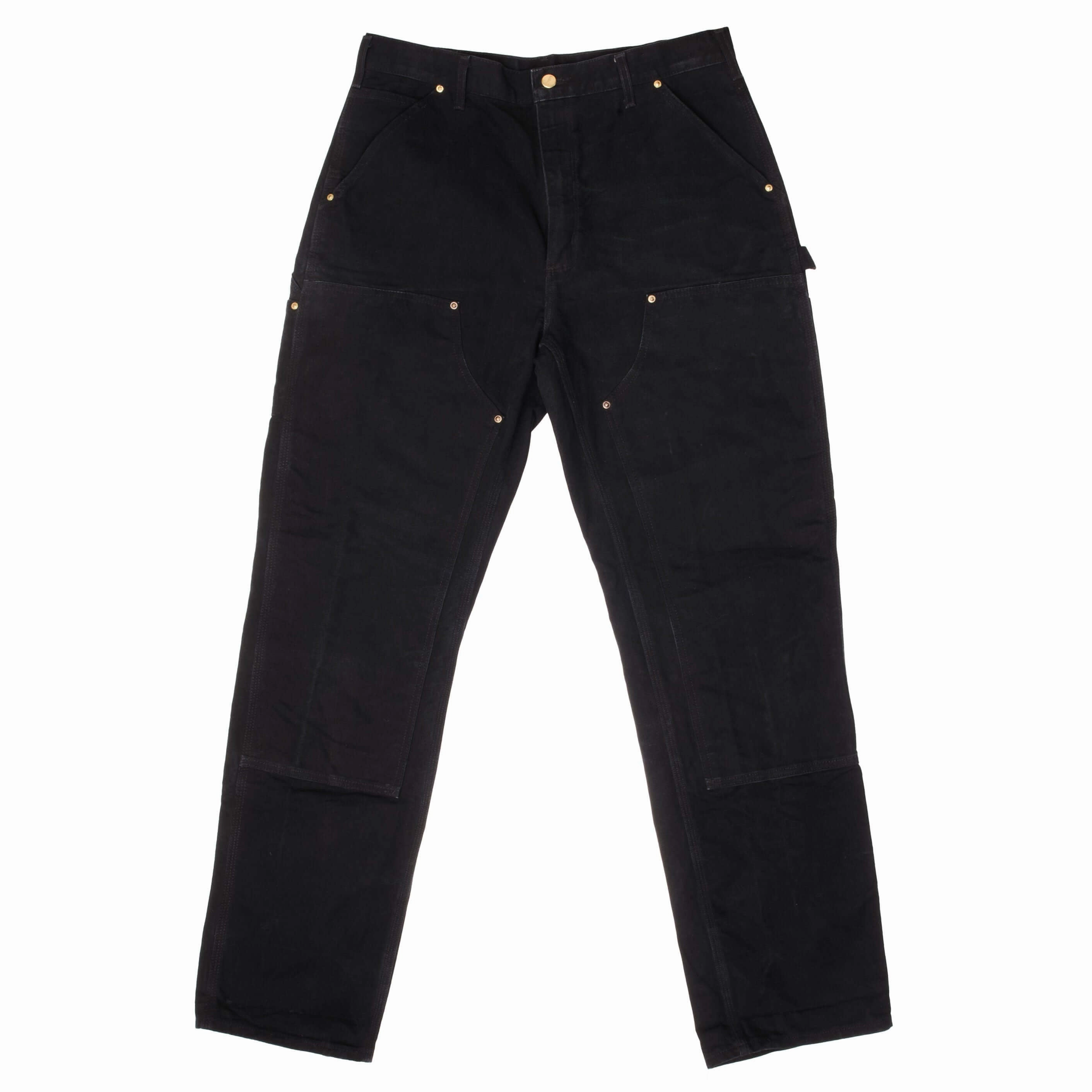 Elegant Urban Explorer Athlete Fit VINTAGE CARHARTT CARPENTER DOUBLE KNEE BLACK PANTS SIZE 34X34 MADE IN USA