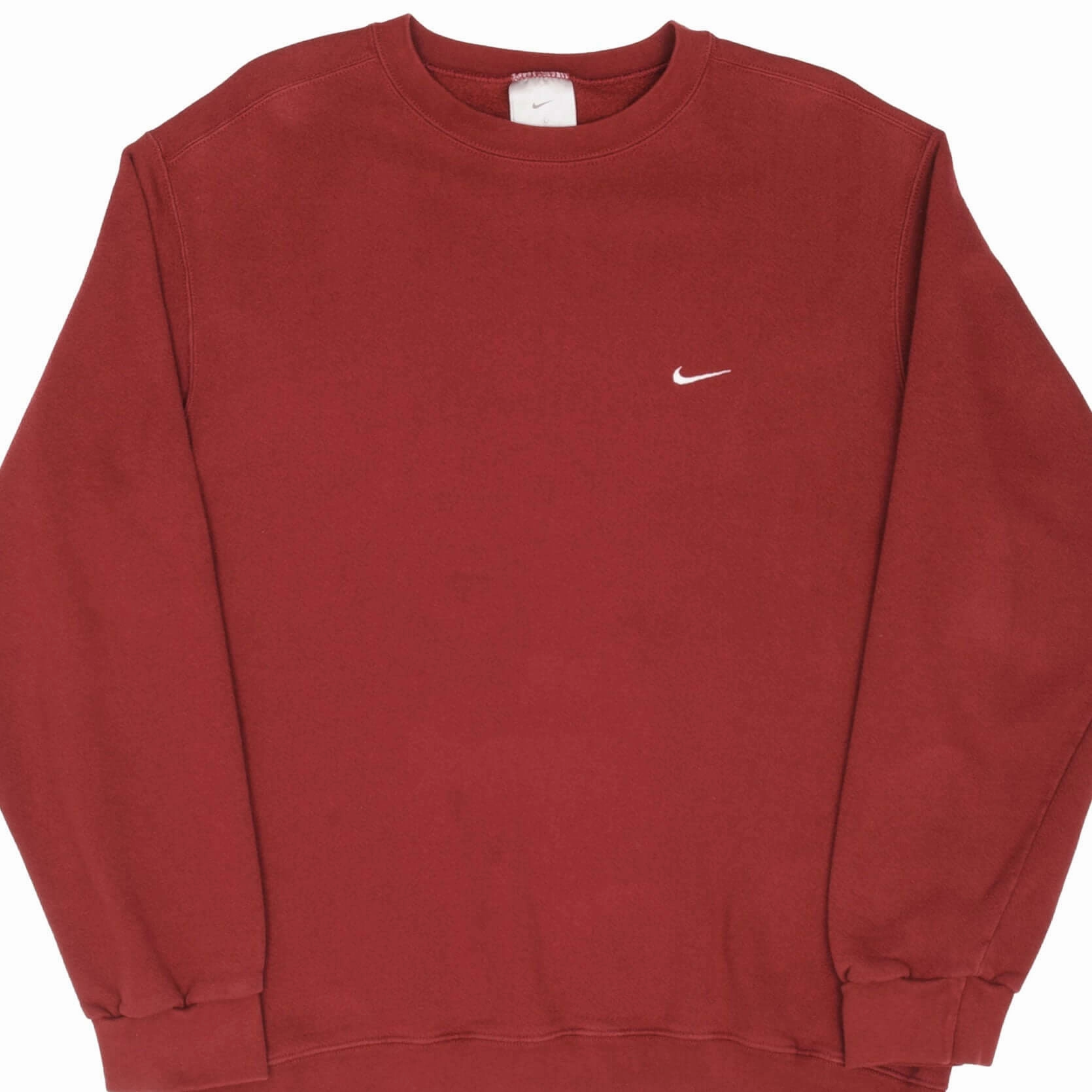 VINTAGE RED BURGUNDY NIKE CLASSIC SWOOSH SWEATSHIRT 2000S SIZE LARGE Comfy Basics tropical print