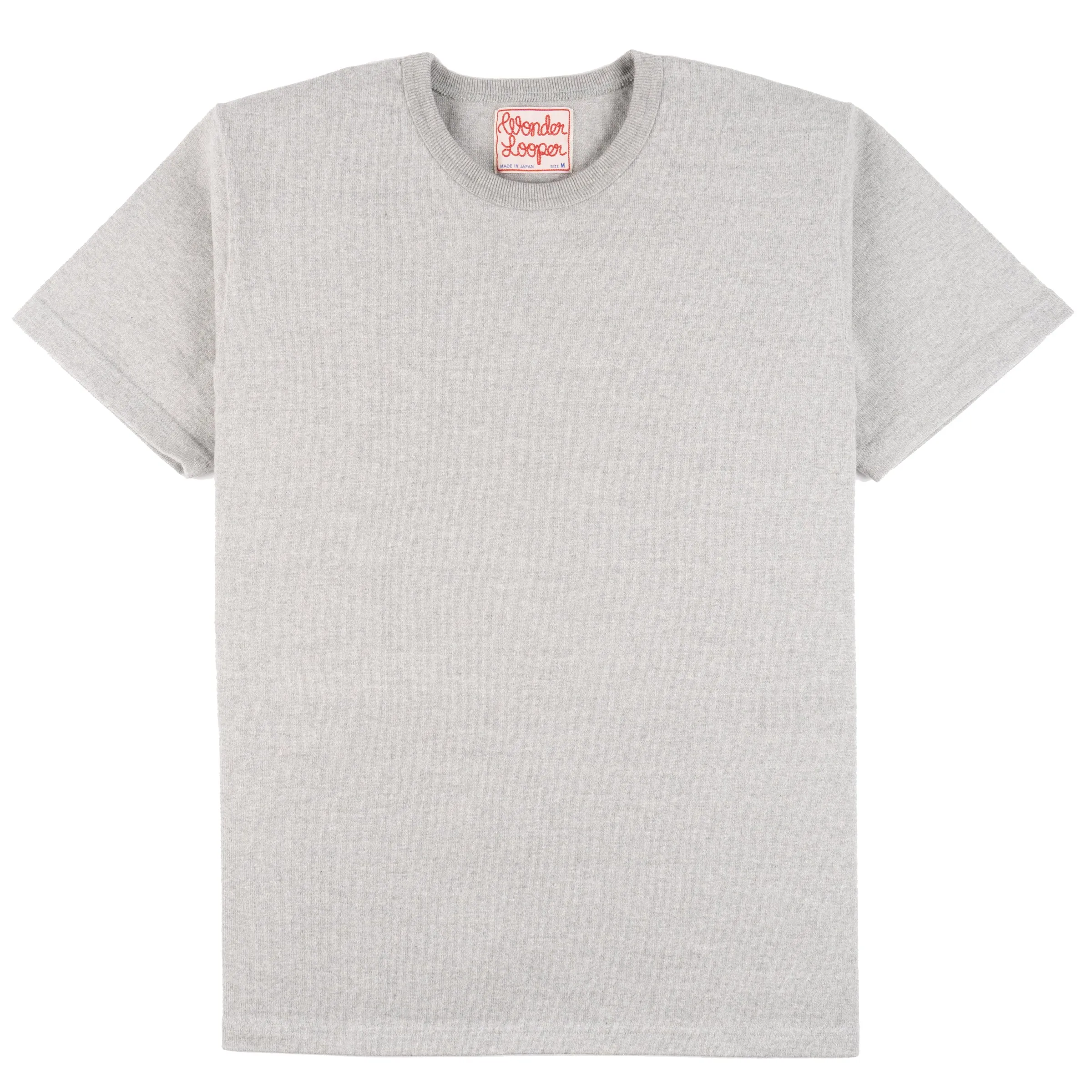 Crewneck T-shirt - Double Heavyweight - Heather Grey Lightweight Style