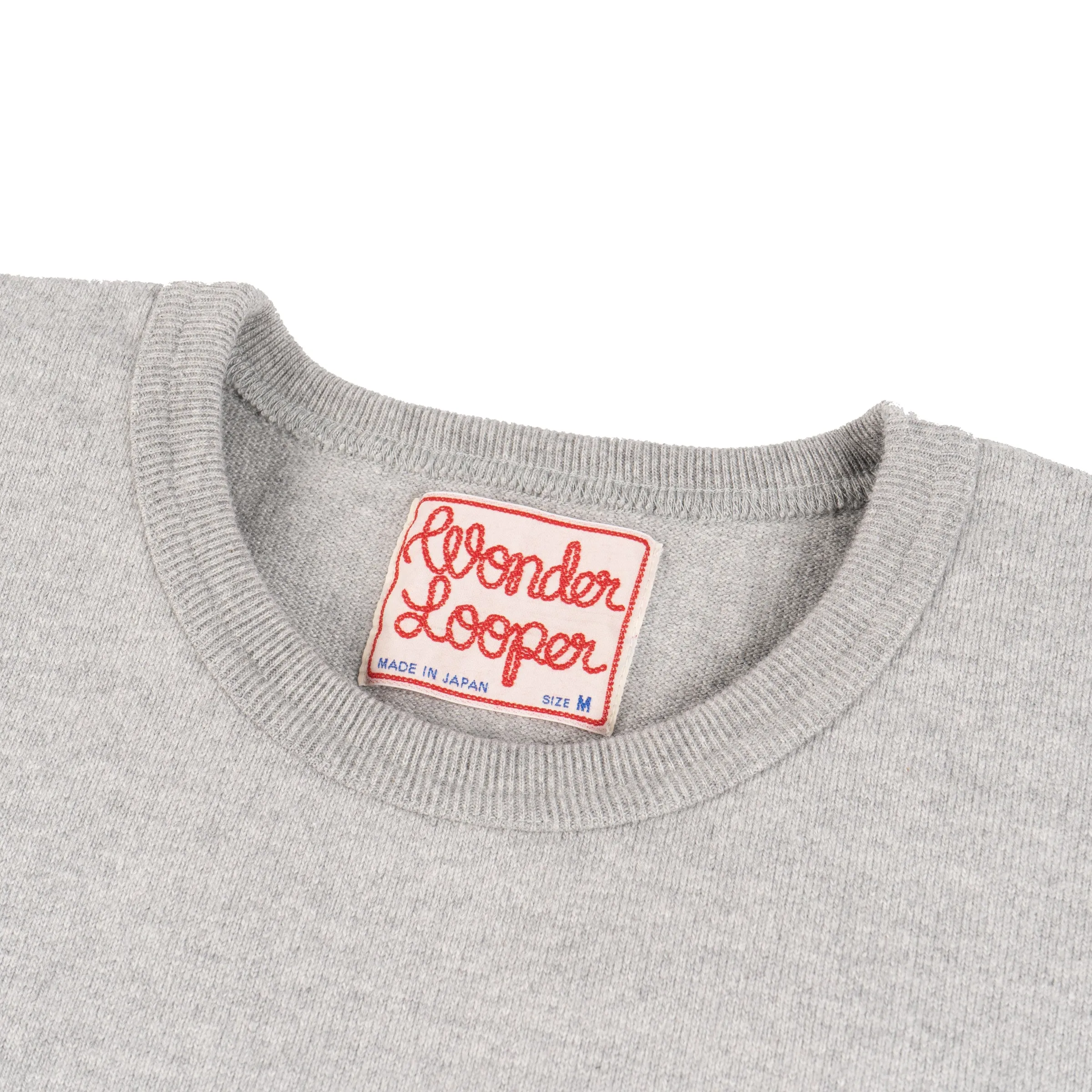 Crewneck T-shirt - Double Heavyweight - Heather Grey Snag Resistant Surface