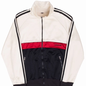 Backcountry Use VINTAGE ADIDAS IVORY RED BLACK TRACK JACKET 1970S SMALL