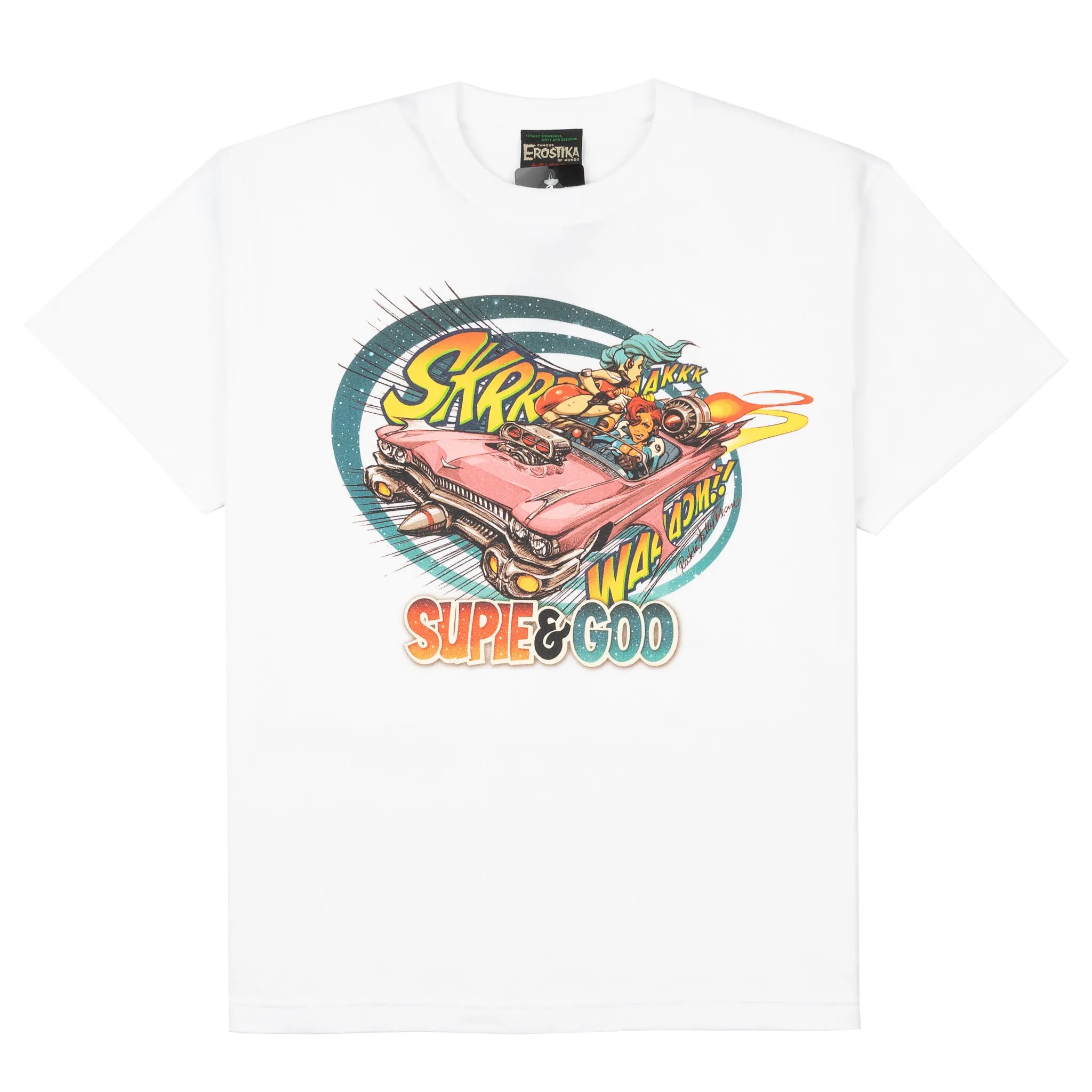 Get Away T-shirt - White Distressed Hem Finish