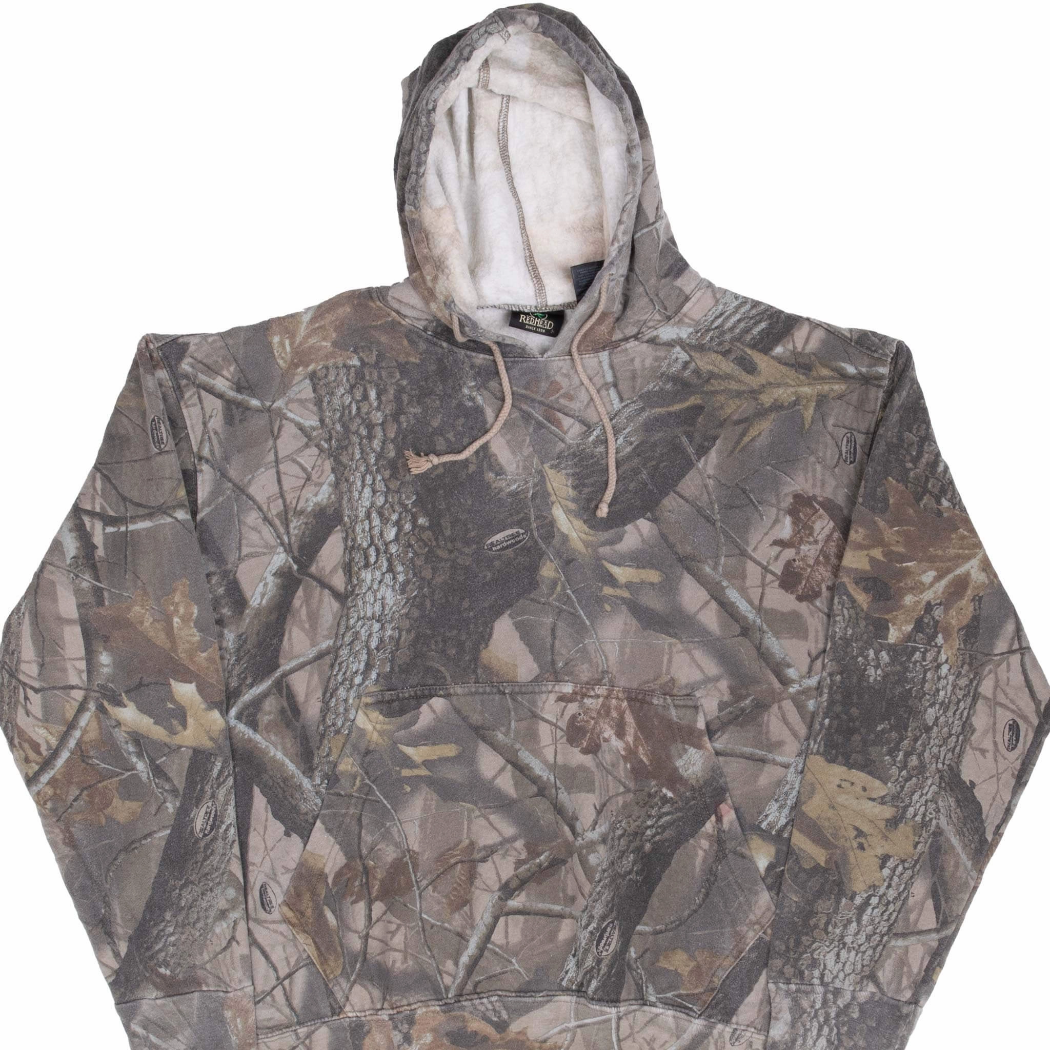 Street Minimal High-quality VINTAGE HUNTING REALTREE HARDWOODS CAMO HOODIE SWEATSHIRT LARGE