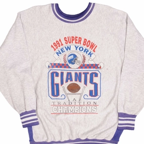 product yoga friendliness Essential Outerwear VINTAGE NFL NEW YORK GIANTS 1991 SWEATSHIRT LARGE MADE USA