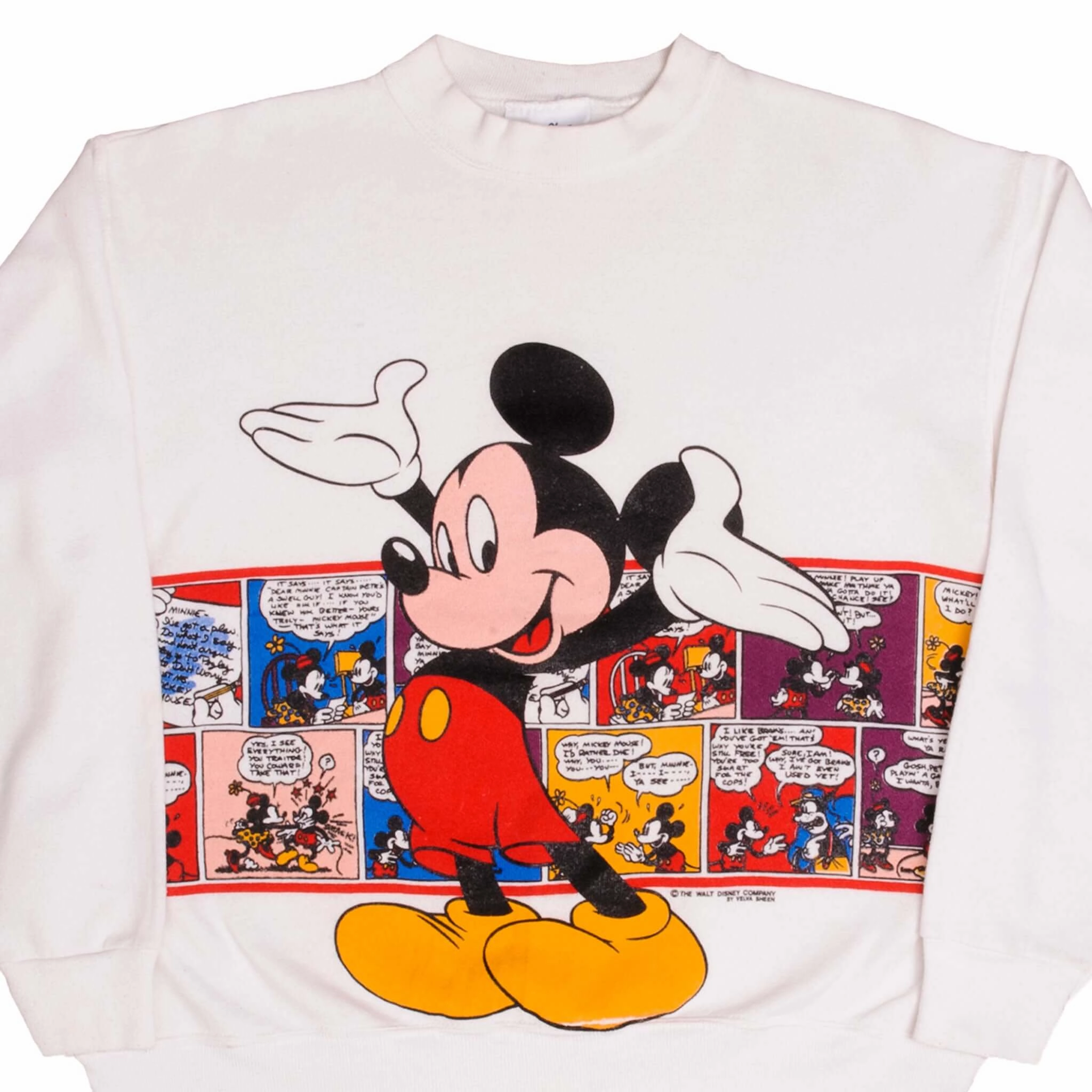 Chill Style VINTAGE DISNEY MICKEY MOUSE CARTOON SWEATSHIRT 1980S LARGE MADE USA