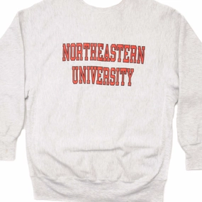 VINTAGE CHAMPION REVERSE WEAVE NORTHEASTERN UNIVERSITY SWEATSHIRT 1990-MID 1990'S SIZE LARGE MADE IN USA Fall