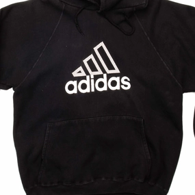 VINTAGE ADIDAS HOODIE SWEATSHIRT SIZE LARGE MADE IN USA Collared sequin