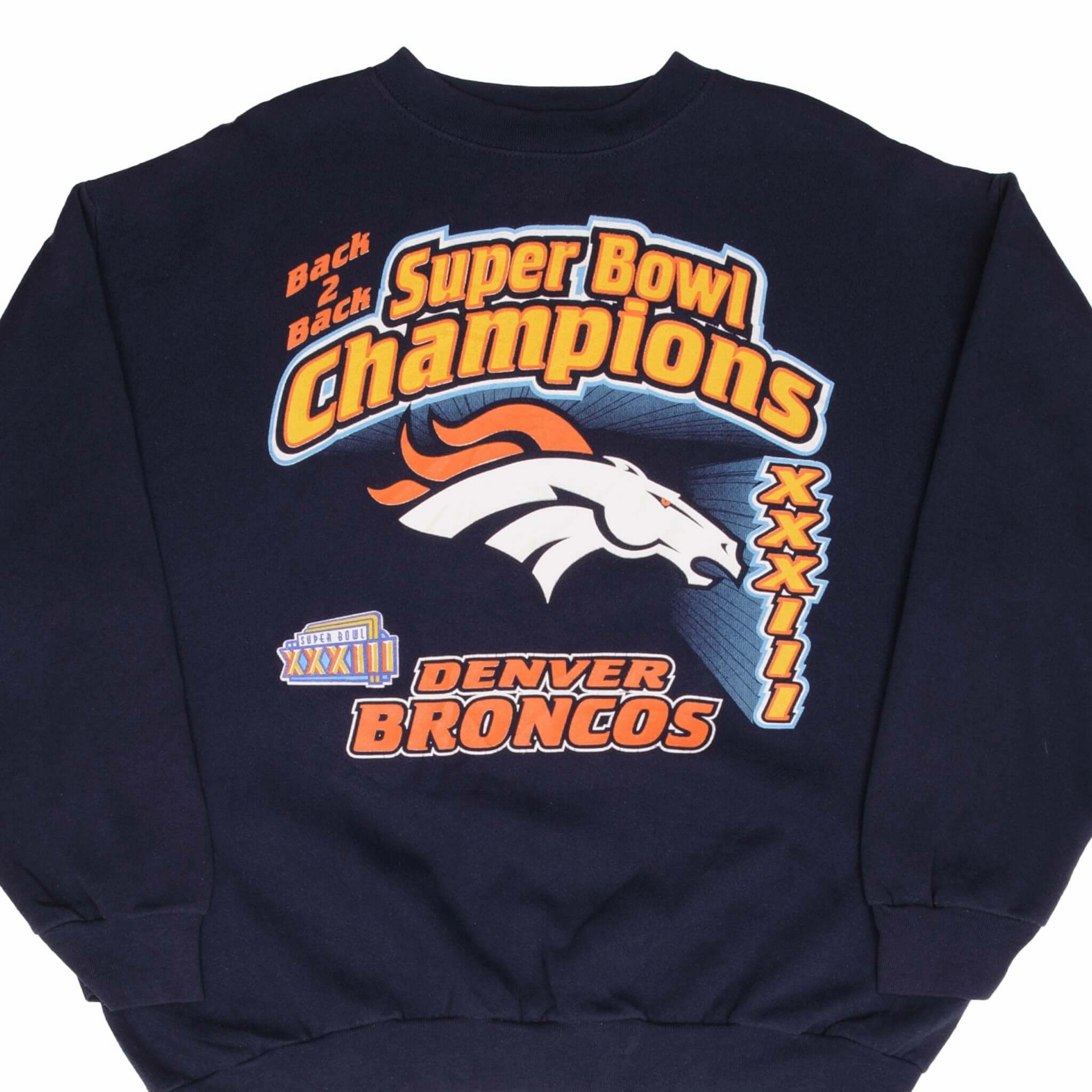 Home Wear Urban Minimal VINTAGE NFL DENVER BRONCOS SUPER BOWL CHAMPIONS 1999 SWEATSHIRT SIZE LARGE