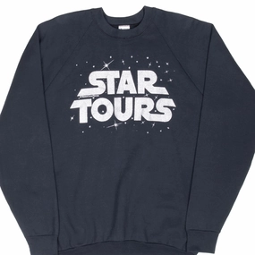 product sporty appeal Striped VINTAGE STAR WARS STAR TOURS SWEATSHIRT 1990S XL MADE IN USA