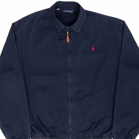 Versatile Fit VINTAGE POLO RALPH LAUREN BLUE HARRINGTON GOLF JACKET 1990S LARGE MADE IN USA