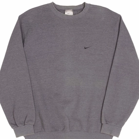 VINTAGE NIKE CLASSIC SWOOSH DARK GREY SWEATSHIRT 2000S SIZE MEDIUM MADE IN USA product premium quality product semi formal grace