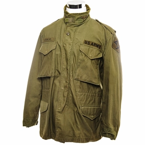 US ARMY M-1965 M65 FIELD JACKET 1975 26TH INFANTRY DIVISION PATCH SIZE MEDIUM REGULAR Date night