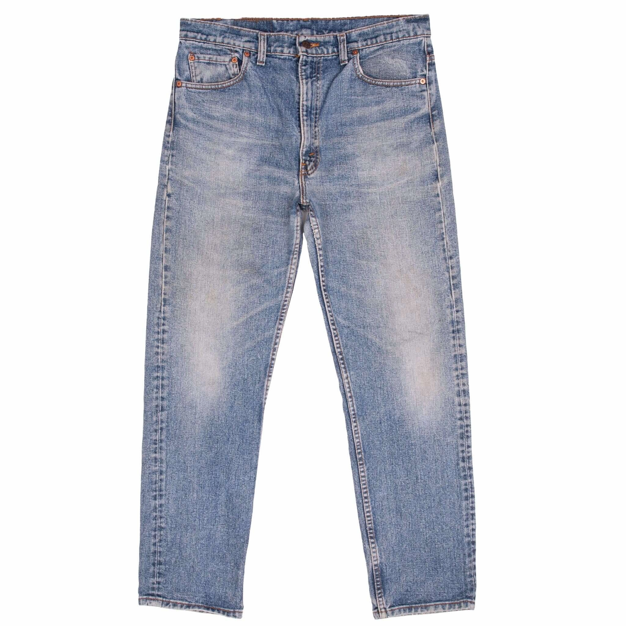 Winter Warmth Minimalist No Gap Waist VINTAGE LEVIS 505 INDIGO JEANS 1980S SIZE L36 W31 MADE IN USA