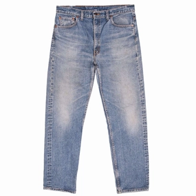 VINTAGE LEVIS 505 INDIGO JEANS 1980S SIZE L36 W31 MADE IN USA Road Trip Casual Friday Home Comfort Eco Friendly Dye