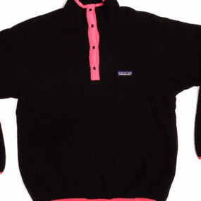 VINTAGE PATAGONIA SNAP T FLEECE PULLOVER JACKET 1990S SIZE MEDIUM MADE IN USA Silk Comfy All Day