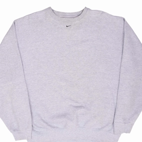 VINTAGE NIKE CENTER SWOOSH GREY CREWNECK SWEATSHIRT 2000S LARGE product watch punctuality Fashion Essential