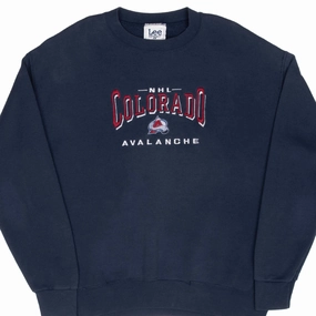 VINTAGE NHL COLORADO AVALANCHE EMBROIDERED SWEATSHIRT 1990S LARGE MADE USA Timeless Layer