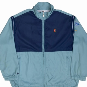VINTAGE NIKE TENNIS AUSTRALIAN OPEN BLUE WINDBREAKER BEIGE JACKET 1990S XL Create
