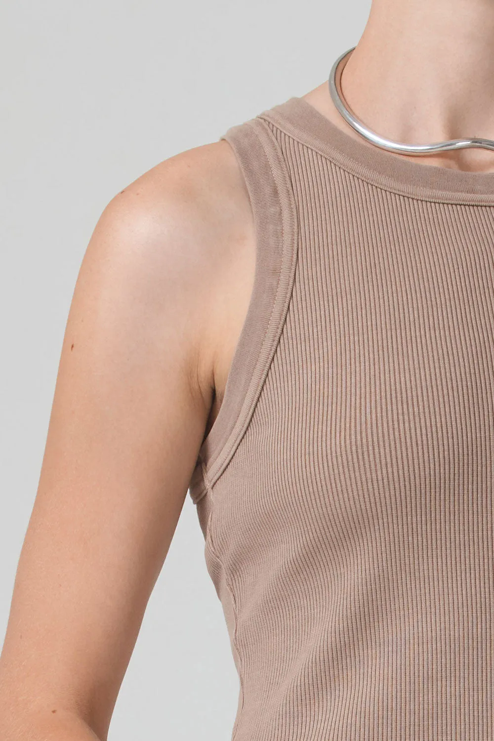 WrinkleResistant Texture Isabel Rib Tank