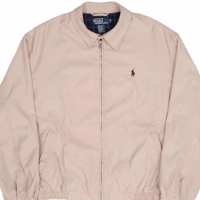 office workers VINTAGE POLO RALPH LAUREN BEIGE HARRINGTON GOLF JACKET 1990S SIZE LARGE