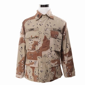 VINTAGE US ARMY DESERT CAMO CHOCOLATE CHIP COMBAT JACKET 1990 SMALL SHORT Trendy Accessory