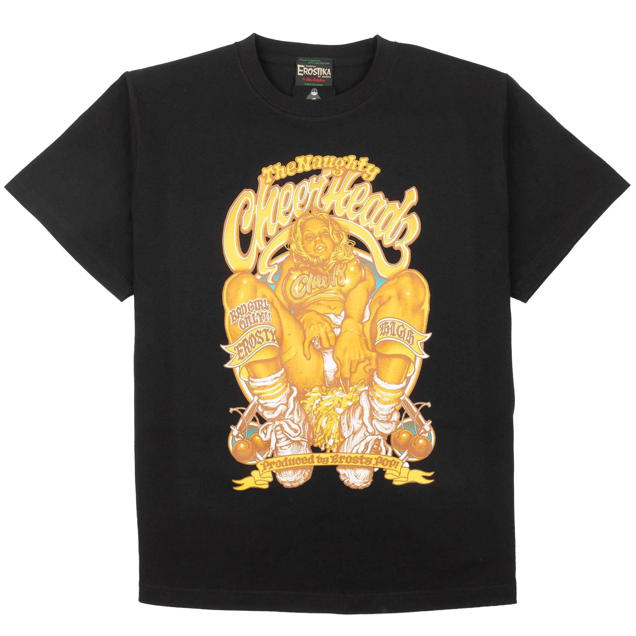 Everyday Look Wear Fit Design Naughty Cheerheadz T-Shirt - Black