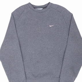 VINTAGE NIKE CLASSIC SWOOSH DARK GREY SWEATSHIRT 2000S MEDIUM Timeless Chic Regular Fit