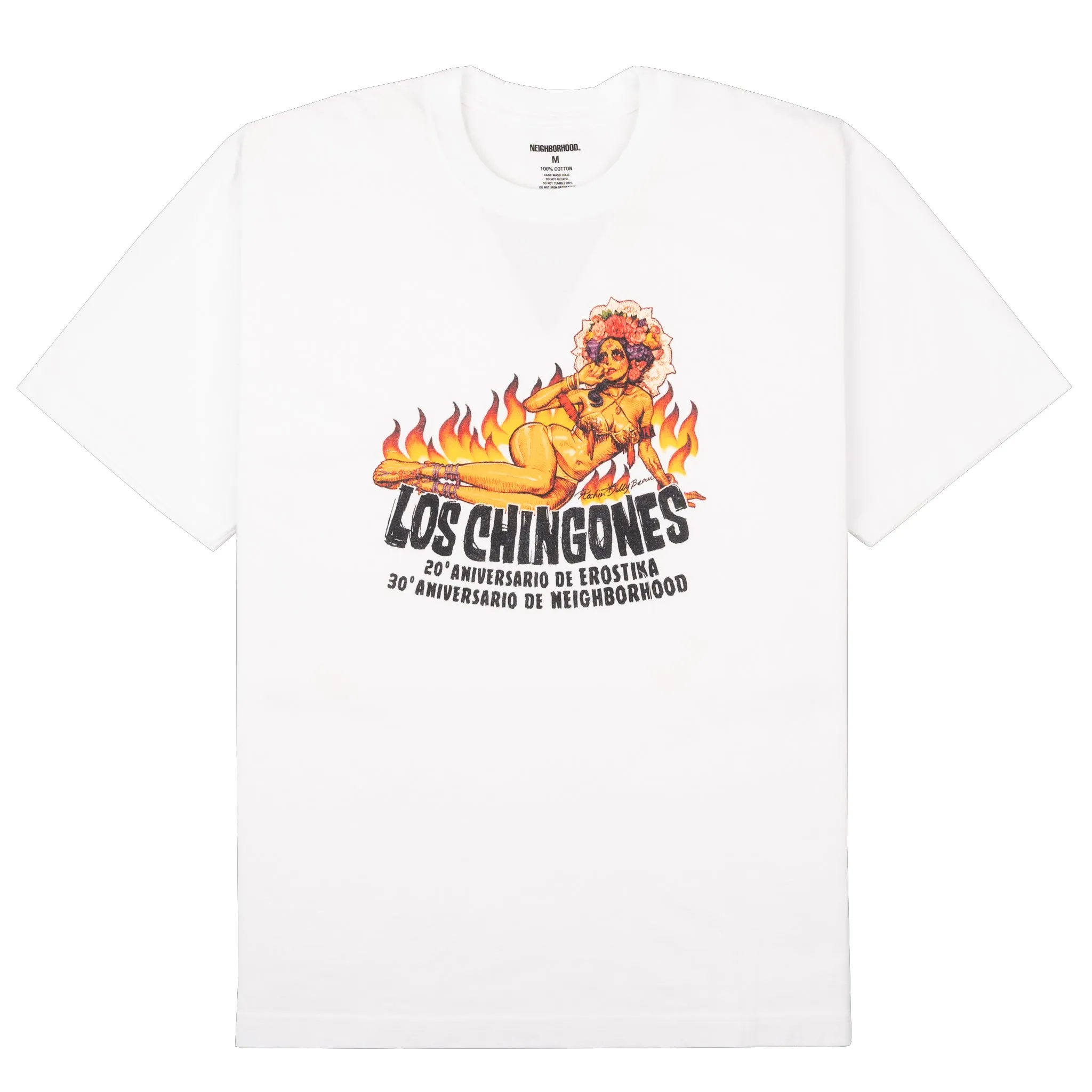 SeamlessConstruction Neighborhood x Erostika Los Chingones Tee - Girl - White