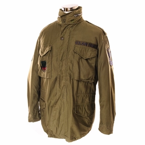 Warm Gear Durable Outerwear VINTAGE USAF M-1965 M65 FIELD JACKET 1970 VIETNAM WAR SIZE LARGE LONG PATCHED