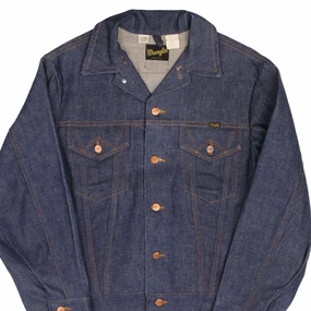 FoldableDesign Score VINTAGE DEADSTOCK WRANGLER DENIM JACKET SIZE 42 1970S MADE IN USA