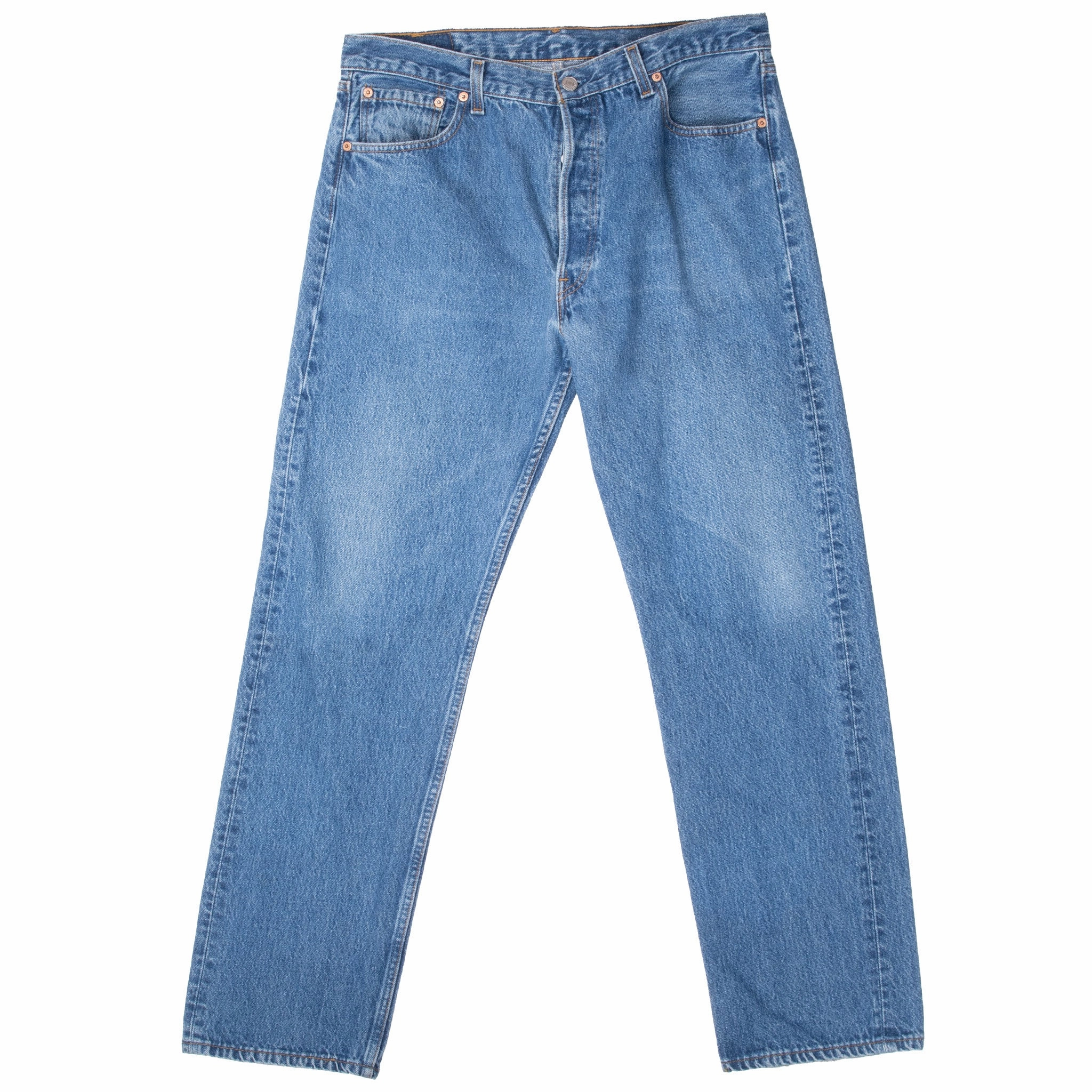 Versatile Waist Design VINTAGE LEVIS 501 INDIGO BLUE JEANS 1990S SIZE 35X31 MADE IN USA