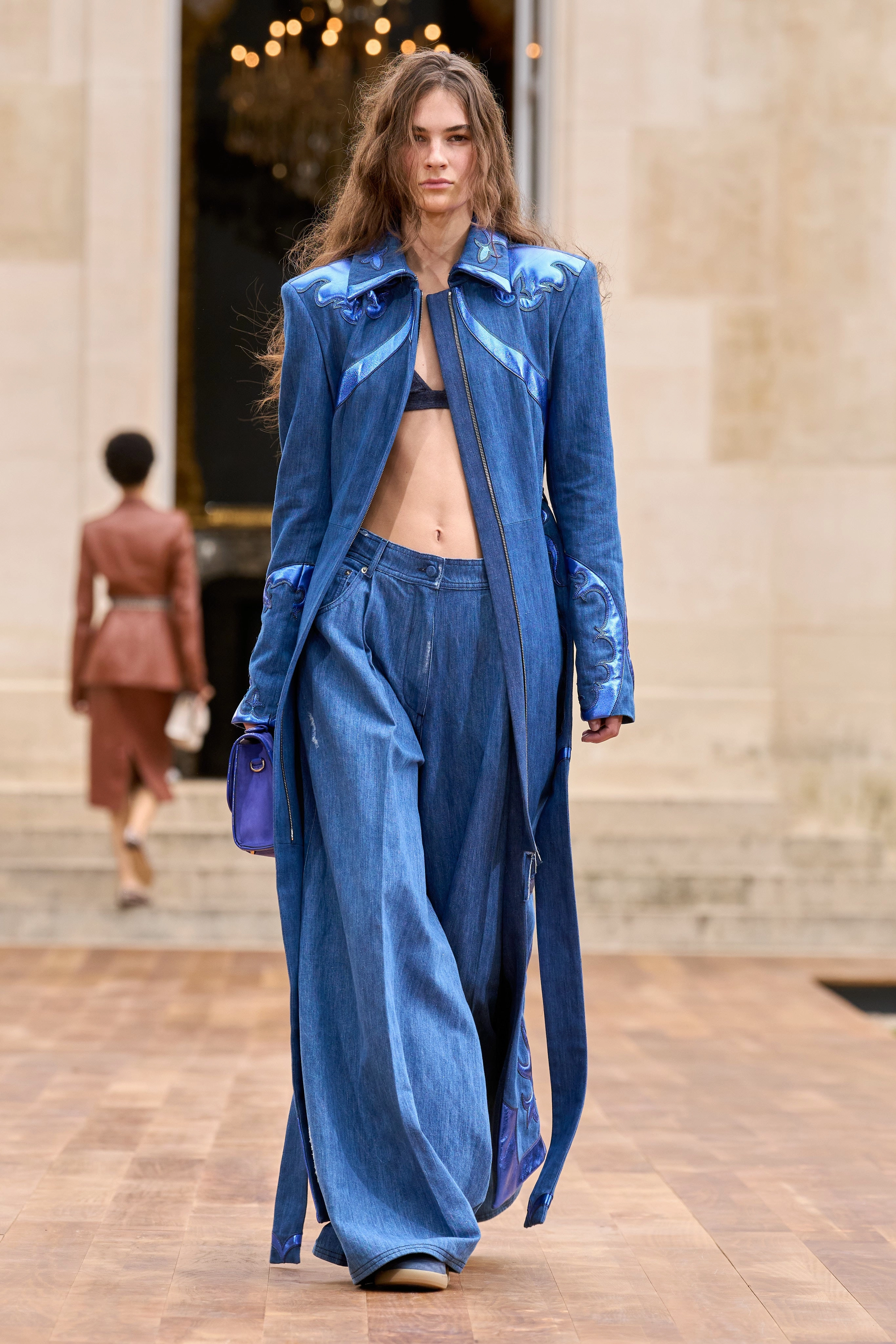 Ultimate Wear Minimal Design Brenn Wide-Leg Jean in Medium Blue Recycled Cotton Linen Denim