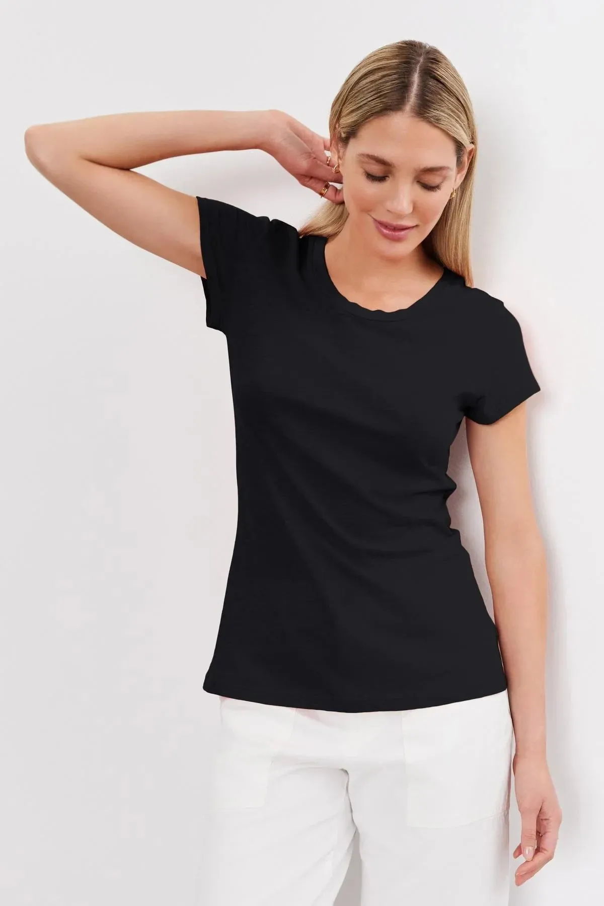 Cozy and Soft Odelia Cotton Slub Crew Neck Tee