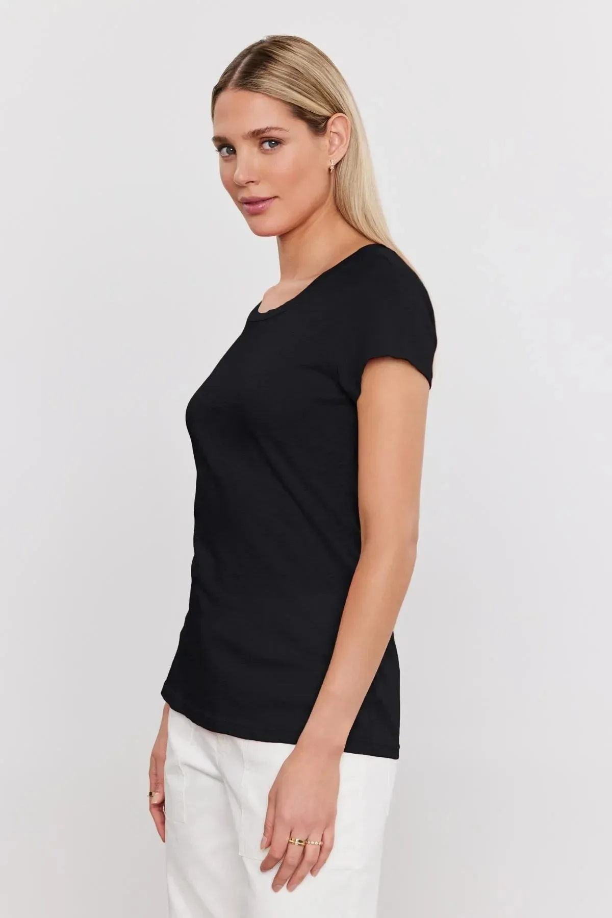 Comfy Active Fit Odelia Cotton Slub Crew Neck Tee