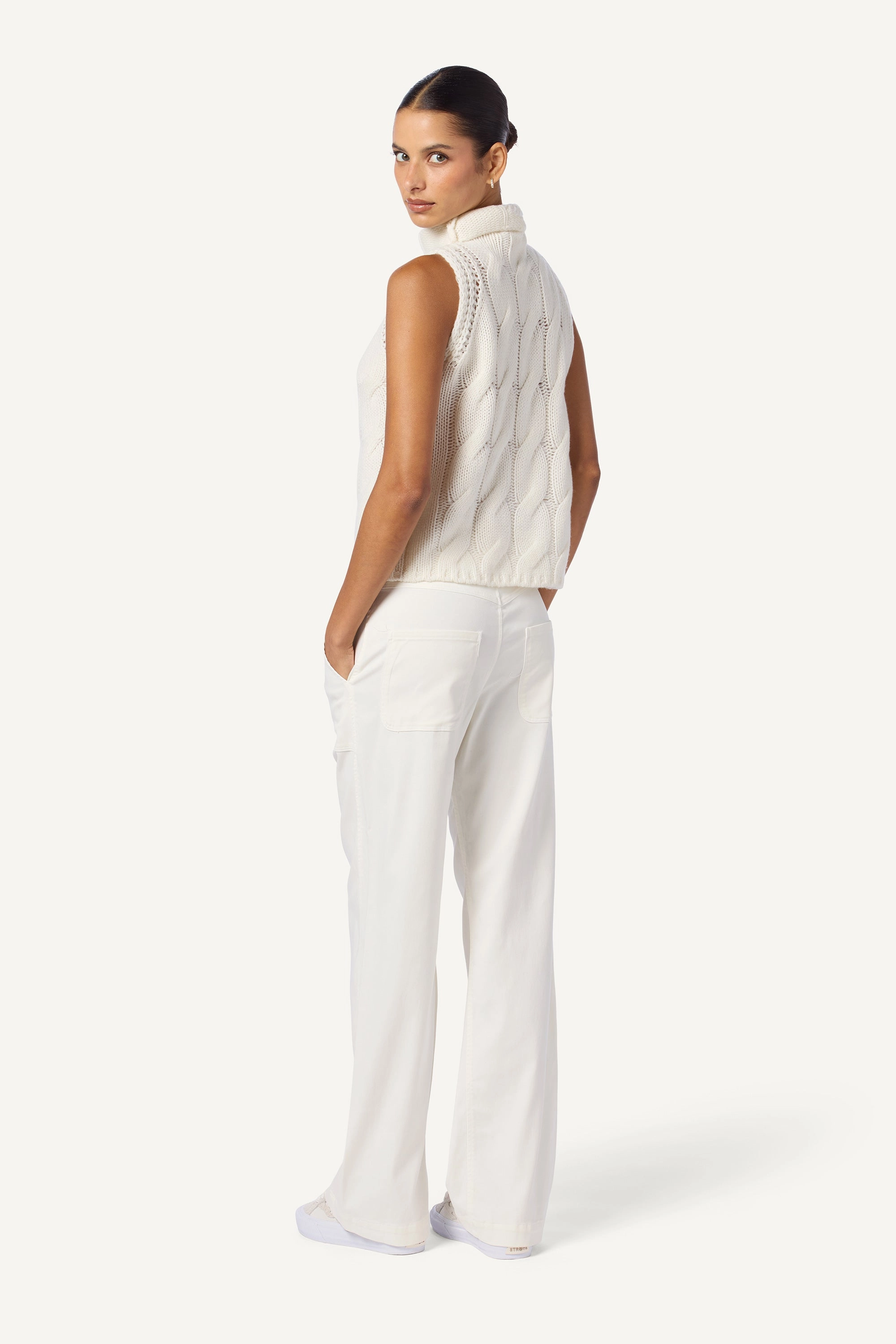 All-Purpose Comfort Slimline Fit JOLENE FULL LENGTH UTILITY PANT | GARDENIA