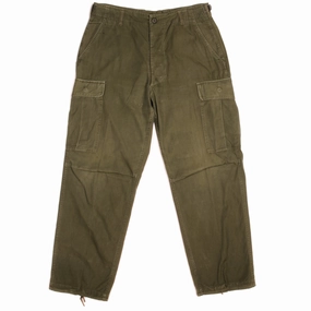 ResilientElasticBand Non Irritating Tags VINTAGE US ARMY TROPICAL COMBAT PANTS 4TH PATTERN 1966 VIETNAM WAR SIZE MEDIUM SHORT