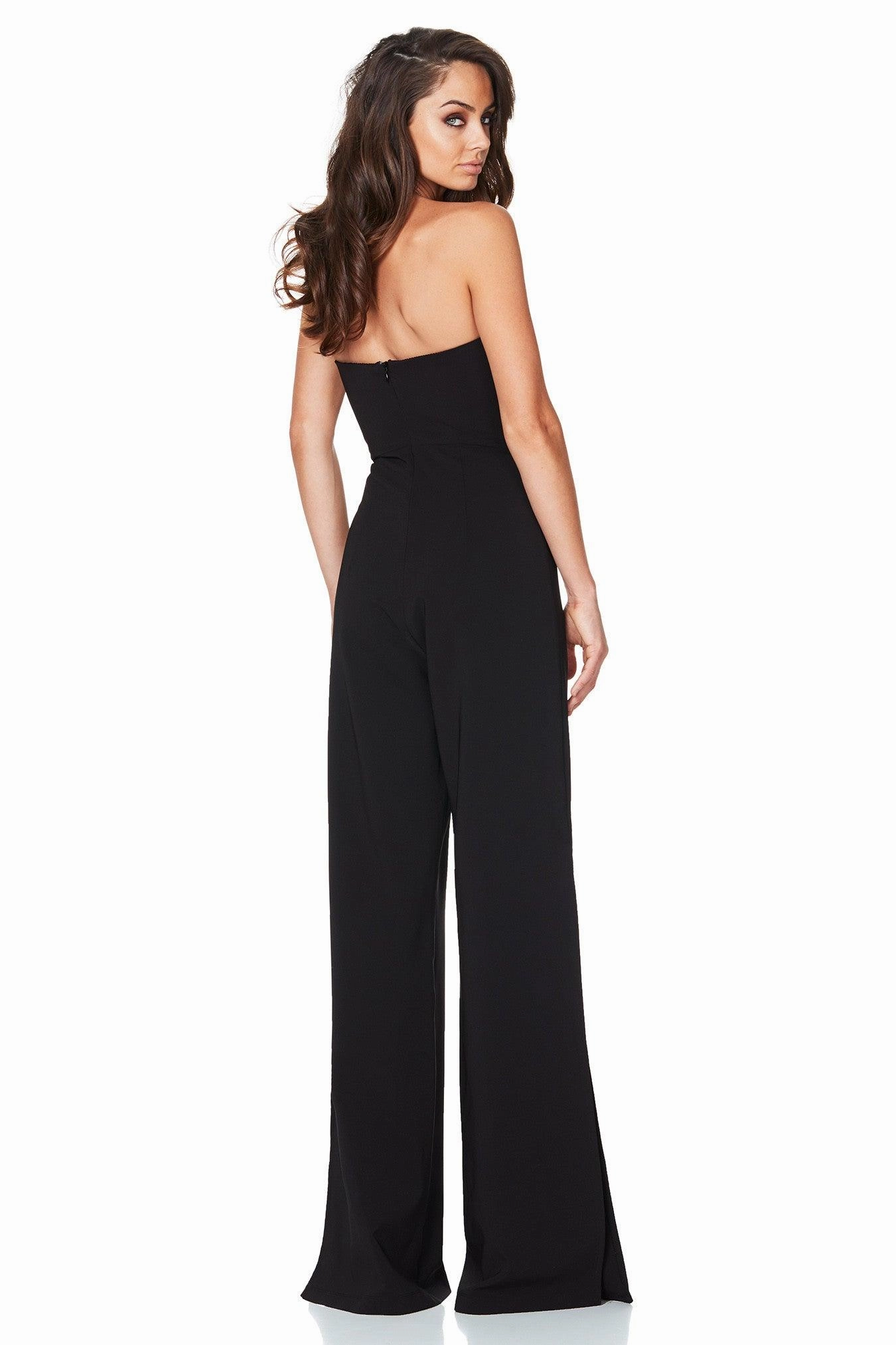 Stretch Street Work Hot Nookie Glamour Jumpsuit - Black