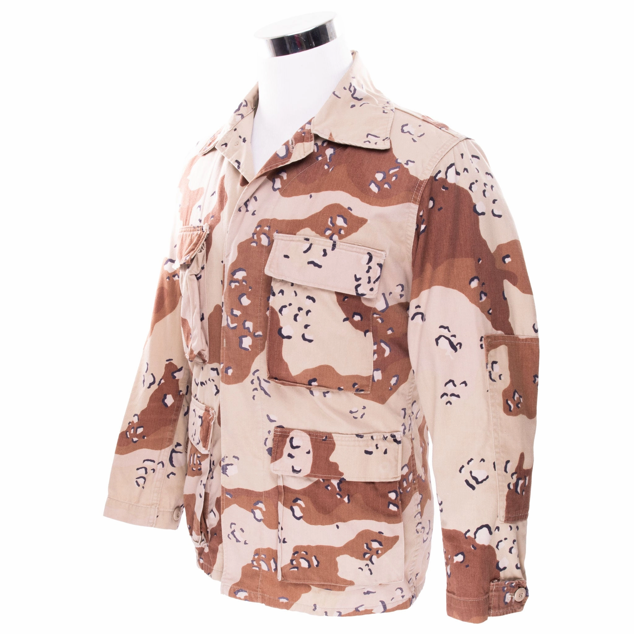 VINTAGE US ARMY DESERT CAMO CHOCOLATE CHIP COMBAT JACKET 1981 SMALL REGULAR Contacts