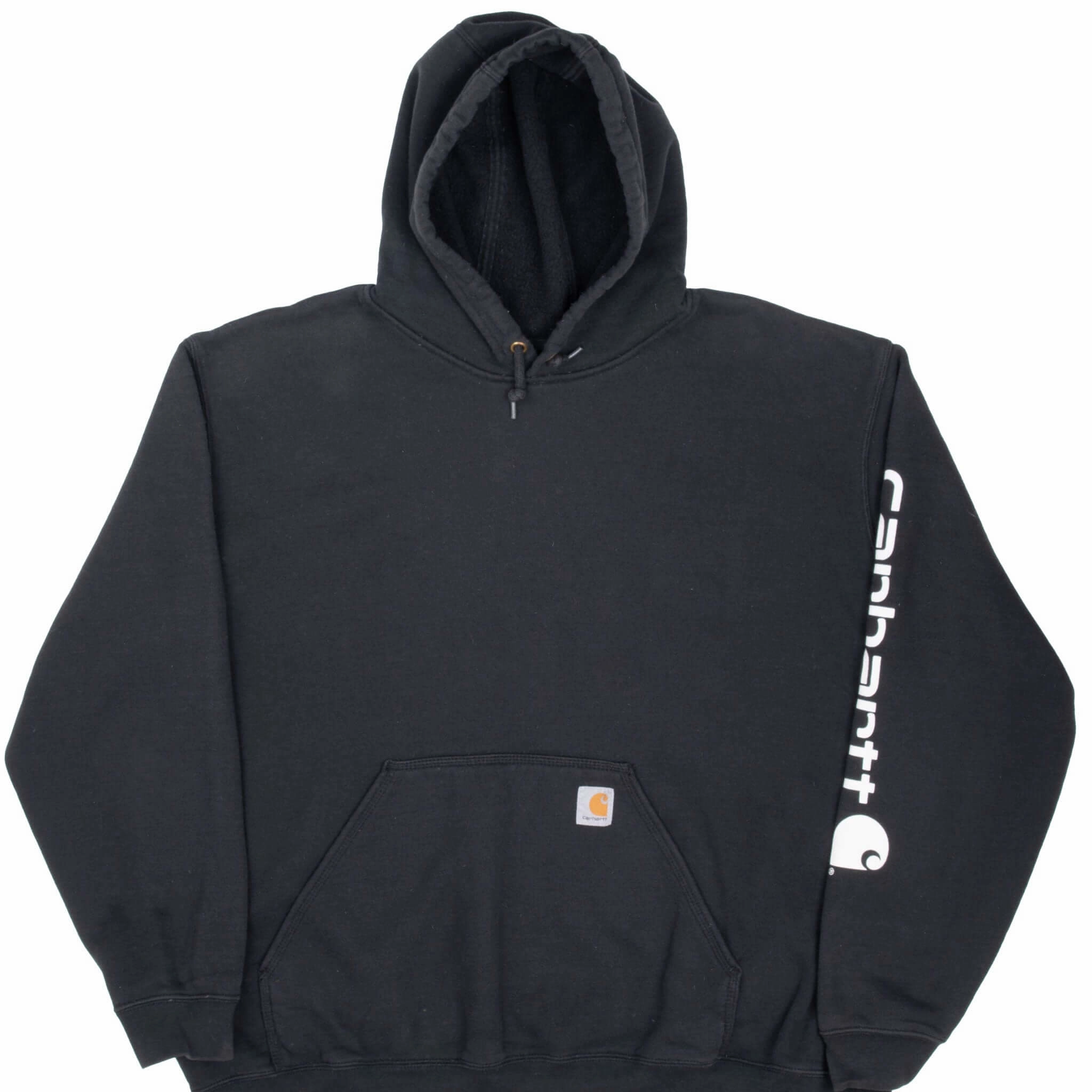 All Season Wear VINTAGE CARHARTT CLASSIC BLACK HOODIE SWEATSHIRT 2XL